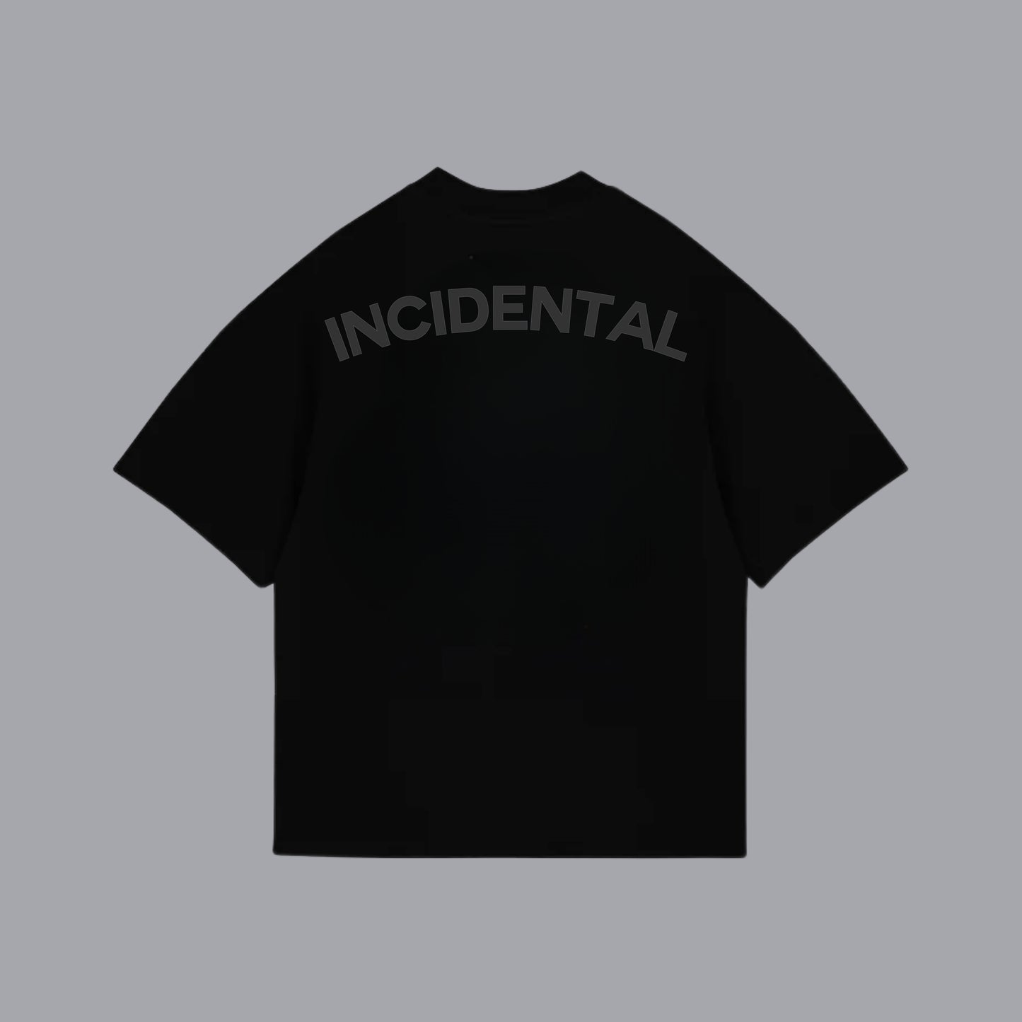 BLACK WAFFLE BOXY T-SHIRT