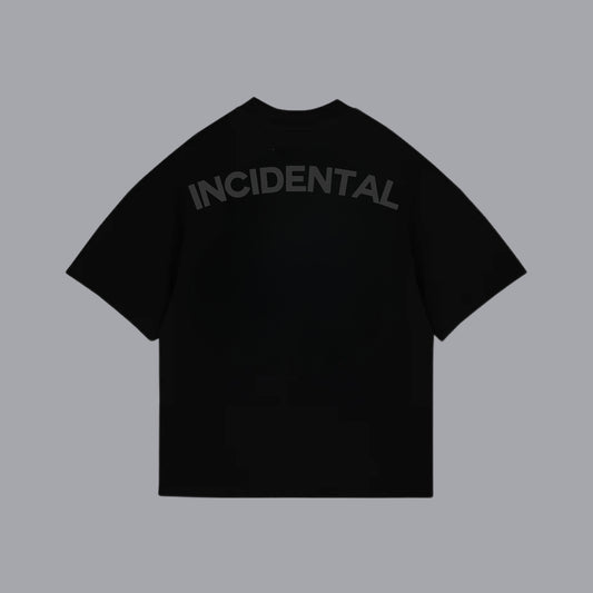 BLACK WAFFLE BOXY T-SHIRT